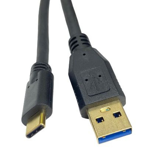 3 Foot USB 3.0 (3.1, Gen 2) Type A Male to Type C Male, Gold Plated
