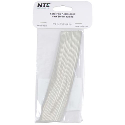 NTE Heat Shrink 3/32" Clear 2:1 6" Long, 30 Pieces  - Clear