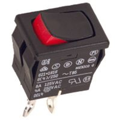 NTE 54-074 Rocker Switch SPDT On-None-On 8a 125vac snap-in .187 inch quick connect terminals