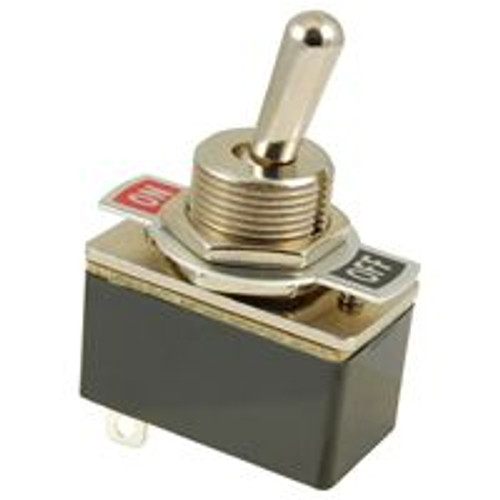 NTE 54-717 Toggle Switch SPST 3a 125vac 6a 12vdc On-None-Off solder terminals includes on-off indicator plate