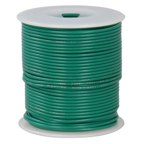 Green 100 Foot 24 AWG stranded hook-up wire