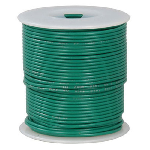 Green 100 Foot 20 AWG stranded hook-up wire