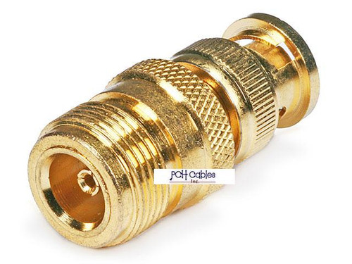 BNC Male to N Female Adapter - Gold Plated 