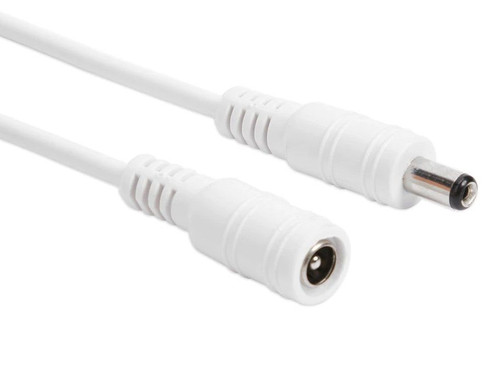 10 Foot 22AWG 2.1mm DC Power Extension Cable - White
