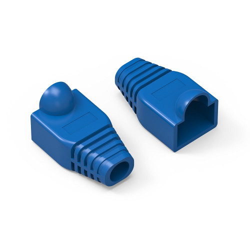 RJ45 Blue Strain Relief Network Cable Boots - Bag of 10 Pieces