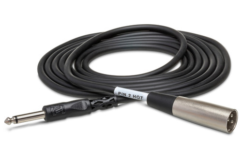 HOSA PXM-110 10 Foot Unbalanced 1/4" Mono Male (TS) to XLR Male Cable