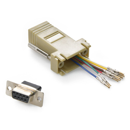 DB9 Female to RJ45 (8 Conductor) Modular Adapter