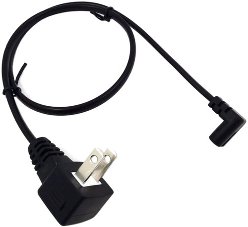 .5 Meter (19 Inch) Universal Figure 8 Power Cord, Angled C7 to Angled 1-15P (Non-Polarized)