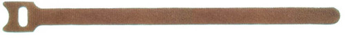 25cm Hook and Loop Straps - Pack of 10 - Brown