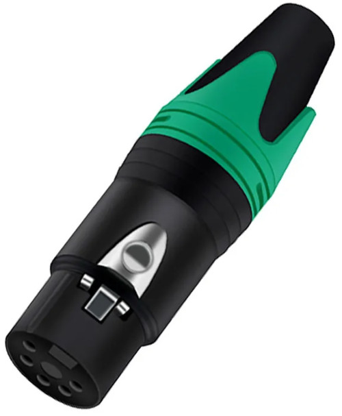 5 Pin Female XLR Connector - Green