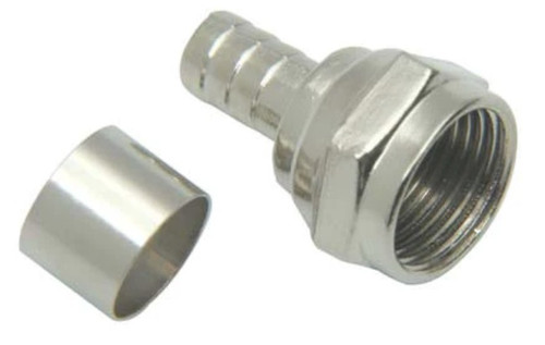 RG6 F-Type Crimp-On Connector - 5 Pack