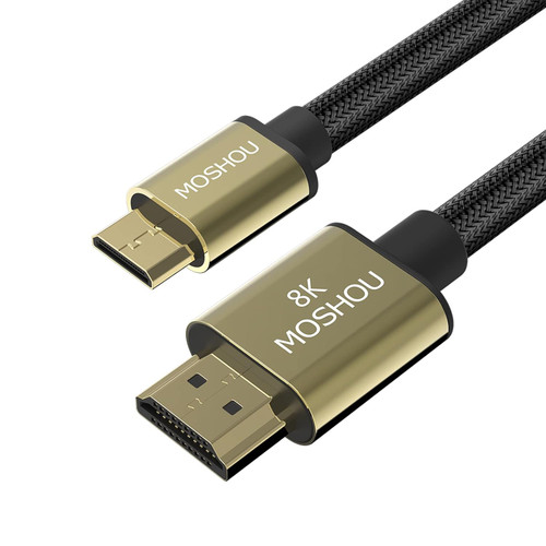 2 Meter 8K Mini HDMI to Standard HDMI Braided Cable