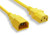 3 Foot 18 AWG Power Cable, IEC320 C13 to C14, 250V - Yellow