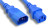10 Foot 18 AWG Power Cable, IEC320 C13 to C14, 250V - Blue