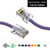2 Foot Cat5E UTP Ethernet Network Non Booted Cable Purple - Ships from California