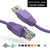 2 Foot Cat 6A UTP 10 Gigabit Ethernet Network Booted Cable - Purple - Ships from California