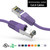 15 Foot Purple Cat6 Shielded (SSTP) Network Cable - Ships from California