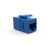 Single Inline Cat5e Keystone Coupler for Wall Plates - Blue