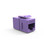 Single Inline Cat6 Keystone Coupler for Wall Plates - Purple