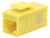 Single Inline Cat6 Keystone Coupler for Wall Plates - Yellow