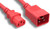 3 Foot 14AWG C13-C20 15A/250V Red Power Cord