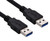 15 Foot Black USB 3.0 Type A Male to Type A Male