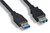 15 Foot Black USB 3.0 Type A Male to Female Extension Cable  