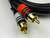 25 Foot Premium 3.5mm Stereo Male to 2 Male RCA Plugs, 22awg Cable with Gold Plated Connectors