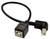 9 Inch USB 2.0 Left Angle Type B Male to Type B Female Adapter Cable