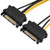 40cm (16 Inch) Dual 15 Pin SATA Power to 8 Pin PCI-E Power Adapter