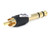 6.35mm (1/4 Inch) Stereo Plug to RCA Plug Adaptor - Gold Plated