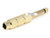 Metal 6.35mm (1/4 Inch) Mono Plug to 6.35mm (1/4 Inch) Mono Jack Adaptor - Gold Plated