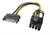 7" Sata 15-Pin Power to 6+2 Pin PCI-E Power Adapter Cable