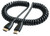 .5-1.5 Meter Coiled HDMI Male/Male Straight Cable