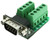 9 Pin D-Sub Male to Terminal Connector - 2 Rows