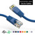 8 Foot Molded-Booted Cat5e Network Patch Cable - Blue