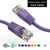 18 Inch 10Gbps Molded Cat 6 Ethernet Network Patch Cable - Purple