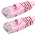 3 Foot 10Gbps Molded Cat 6 Ethernet Network Patch Cable - Pink
