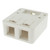 2 Port - Surface Mount Outlet Box for Keystones - White