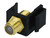 Gold Plated Coax "F" Connector Keystone Insert - Black