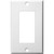 Single Gang Decora Wall Plate Blank, White