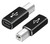 USB 2.0 Type B Male to Type C Female Adapter - Black