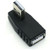 Vertical Right Type A Male to Female USB 2.0 Adapter