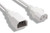 8 Foot 18 AWG Power Cable, IEC320 C13 to C14, 250V - White