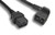 6 Foot 12 AWG 250V 20A C19 / Right Angled C20 Power Cord - Black