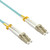 3m LC/UPC LC/UPC OM4 Multimode Duplex OFNR 2.0mm Aqua Fiber Optic Patch Cable