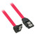 24 Inch Right Angle to Straight Red SATA Data Cable with clips