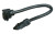 6 Inch Right Angle to Straight Black Round SATA Data Cable with clips
