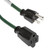 100 Foot 16AWG, 13A SJTW Green Outdoor Extension Cord, Black Plug