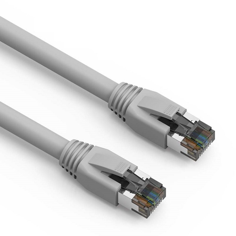 15 Foot Cat.8 S/FTP Ethernet Network Cable 2GHz 40G - Gray - Ships from California
